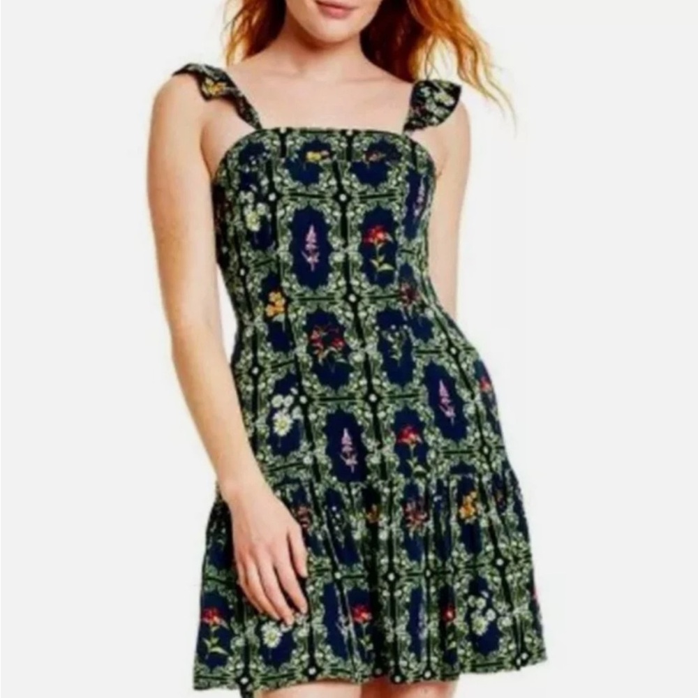 Agua Bendita x Target Dainty Floral Tile Print Ruffle Mini Dress M